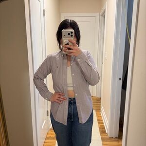 Striped Button-Up Shirt